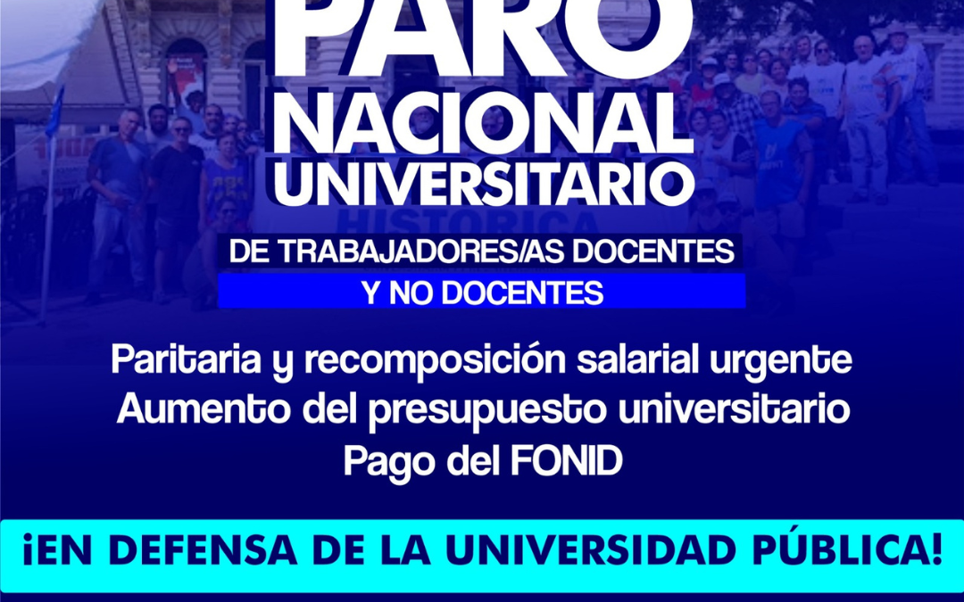14 de Marzo ::PARO NACIONAL UNIVERSITARIO – De docentes y no docentes::