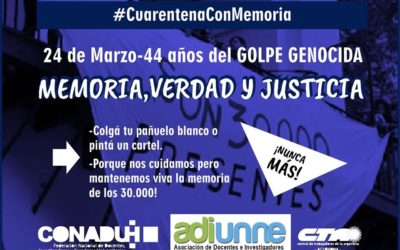 ::✊🏼🏳A 44 AÑOS DEL GOLPE #CuarentenaConMemoria::