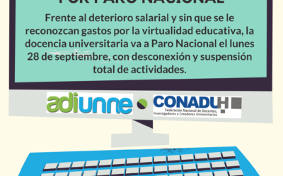 28S: LA DOCENCIA UNIVERSITARIA VA AL PARO