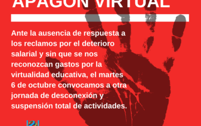 6 de octubre: Nuevo Paro de la Docencia Universitaria