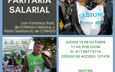 CONVERSATORIO SOBRE LA PARITARIA SALARIAL