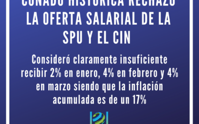 CONADUH RECHAZÓ LA OFERTA SALARIAL DE LA SPU Y EL CIN