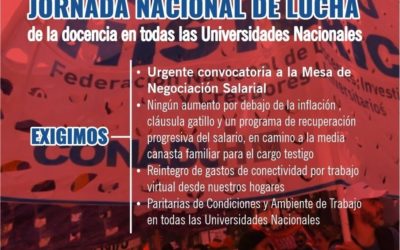 25 DE MARZO: JORNADA NACIONAL DE PROTESTA