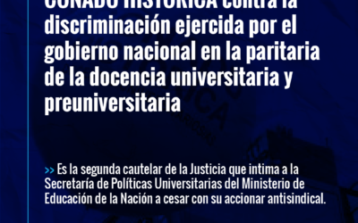 Nueva cautelar favorable a CONADU HISTÓRICA