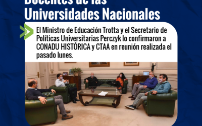 Se reabren las Paritarias Docentes de las Universidades Nacionales