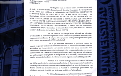 REITERAMOS A LAS AUTORIDADES DE LA UNNE QUE TERMINEN CON LA PRECARIZACIÓN DOCENTE