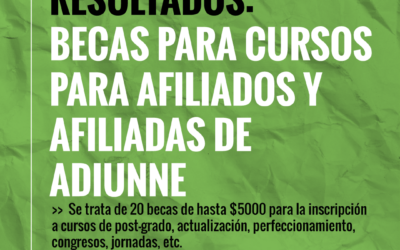Resultado de las becas ADIUNNE