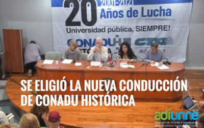 Se eligió la nueva conducción de CONADU Histórica