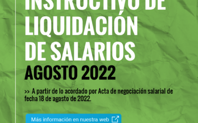 INSTRUCTIVO DE LIQUIDACION AGOSTO 2022