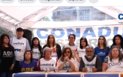 Paro Universitario: Conferencia de Prensa frente al Ministerio de Educación