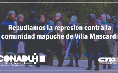 Repudiamos la represión contra la comunidad mapuche de Villa Mascardi. Exigimos la inmediata liberación de las detenidas