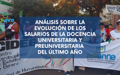 Análisis sobre la evolución de los salarios de la docencia universitaria y preuniversitaria del últilo año