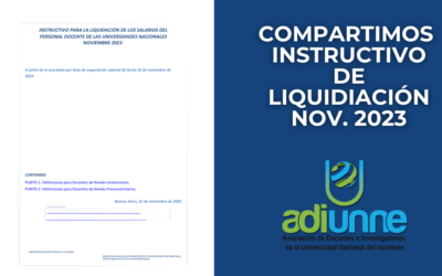 COMPARTIMOS INSTRUCTIVO DE LIQUIDACION DE HABERES DE NOVIEMBRE