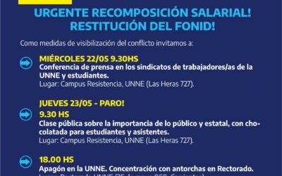¡!!PRESUPUESTO PARA TODAS LAS UNIVERSIDADES YA!! !!URGENTE RECOMPOSICIÓN SALARIAL!! !!RESTITUCIÓN DEL FONID!!!