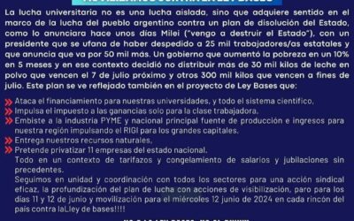Nuevo 11 y 12 Paro Nacional de las Universidades Nacionales