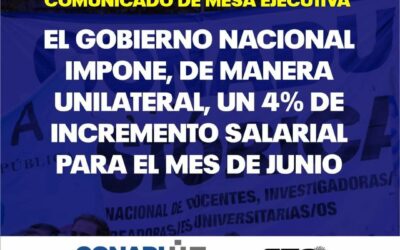 Comunicado de la Mesa Ejecutiva de CONADU Histórica