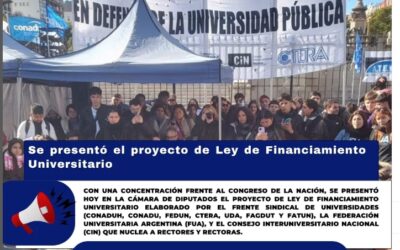 Se presentó el proyecto de Ley de Financiamiento Universitario::*