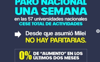 11 al 16 de Agosto PARO NACIONAL UNA SEMANA