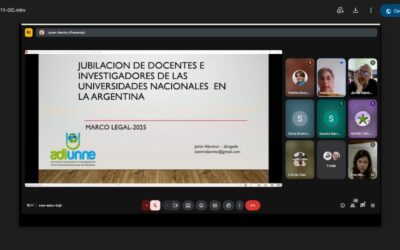 Ayer 4 de agosto se realizó la capacitación sobre JUBILACIÓN DE DOCENTES E INVESTIGADORES