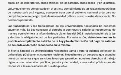 SIGAMOS DEFENDIENDO LA UNIVERSIDAD PÚBLICA