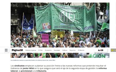 Docentes y estatales se plantan contra la reforma laboral de Milei