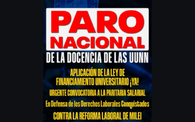 📣::Del 1 al 6 de diciembre, paro docente en las Universidades Nacionales::