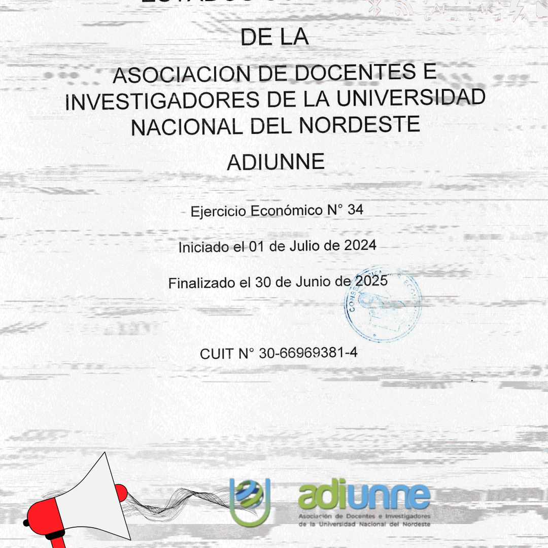 Convocamos a lxs afiliadxs a participar de la Asamblea Anual Ordinaria de Memoria y Balance de ADIUNNE