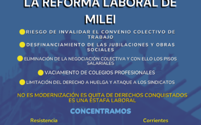 PARO DOCENTE Y MOVILIZACIÓN EN RECHAZO A LA REFORMA LABORAL DE MILEI