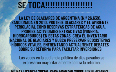 DEFENDAMOS NUESTRAS RESERVAS HÍDRICAS ESTRATÉGICAS!!!