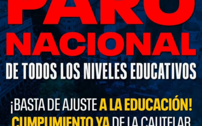 3 DE AGOSTO: PARO NACIONAL Y MOVILIZACIÓN