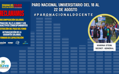 18 al 22 de agosto: Semana de Paro Nacional