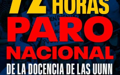 PARO NACIONAL DOCENTE POR 72 HORAS DEL MIÉRCOLES 30/09 AL VIERNES 02/10/2026 EN CAMINO A LA 5TA MARCHA FEDERAL UNIVERSITARIA